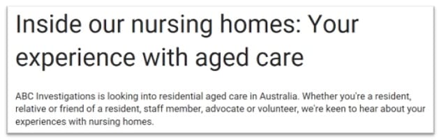 Aged care marketers – what are your next steps with this ABC investigation?