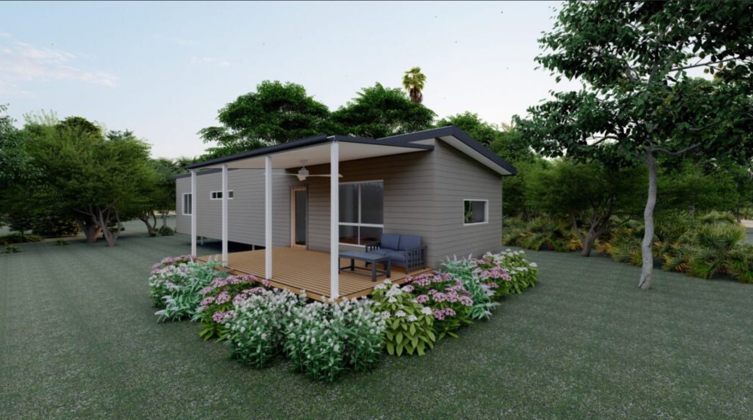 Two modular homes for seniors living being put in Thallon, southwest QLD