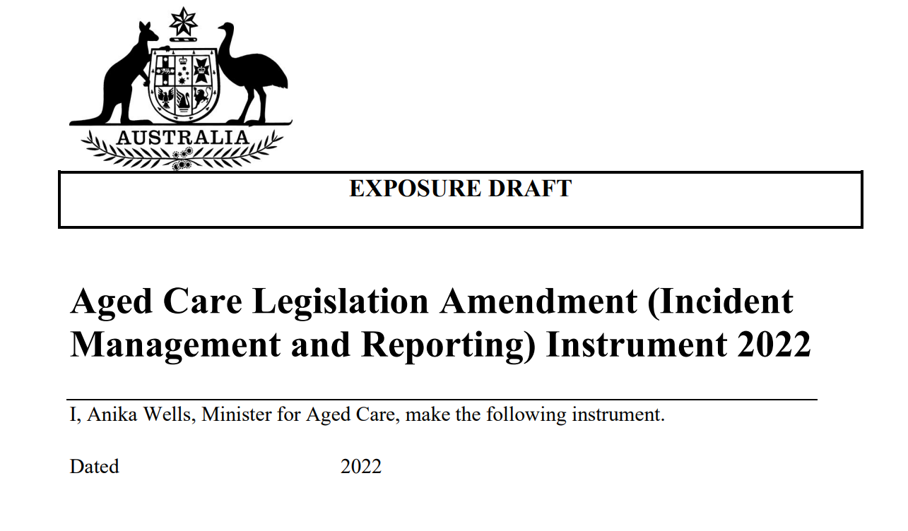 Exposure draft for SIRS in home care now open for comment
