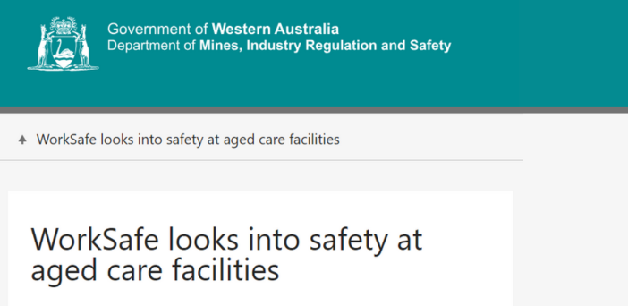 WorkSafe WA reviews work, health, and safety issues in aged care