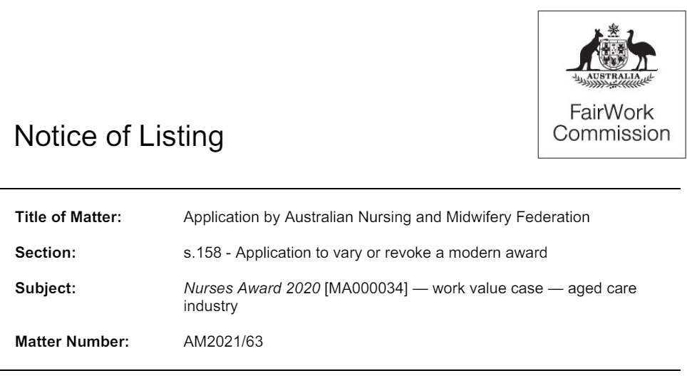 Fair Work Commission to consider aged care nurse wages claim on 4 April 2024 post image
