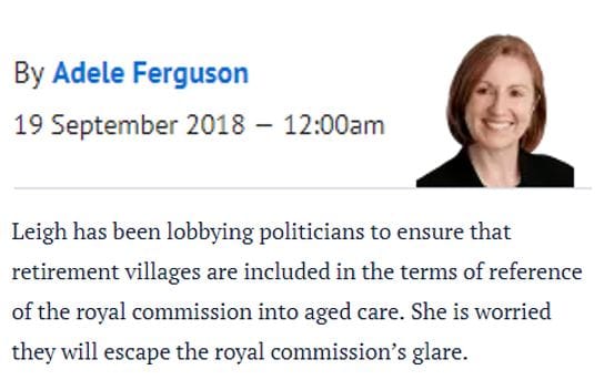 Retirement villages not included in the Royal Commission into aged care post image