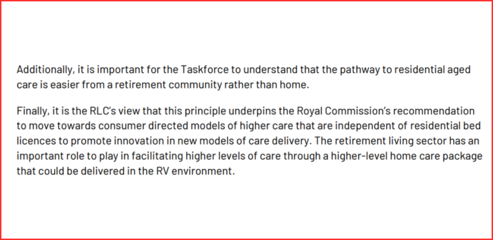 Retirement Living Council at “pivotal juncture” Aged Care Taskforce told post image