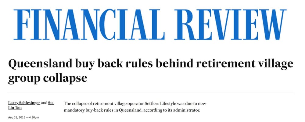 Compulsory ‘buy-backs’ blamed for Settlers Lifestyle receivership post image