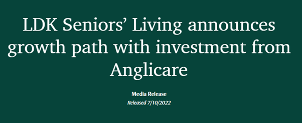 Bold move by Anglicare to expand their future - but is it private aged care or continuum of care? post image