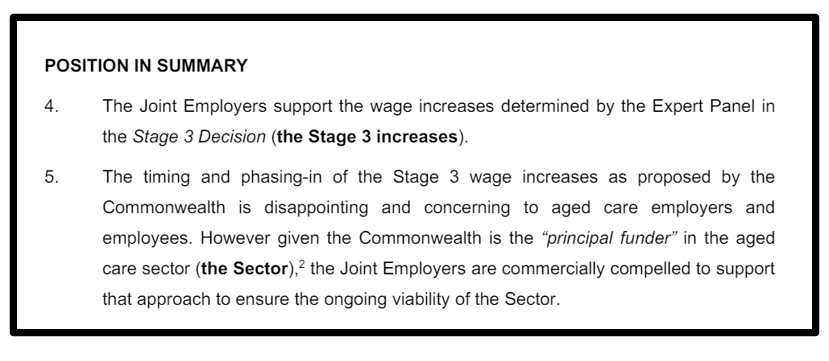 Unions and aged care providers' peak body at odds over staggering Stage 3 wage rise post image