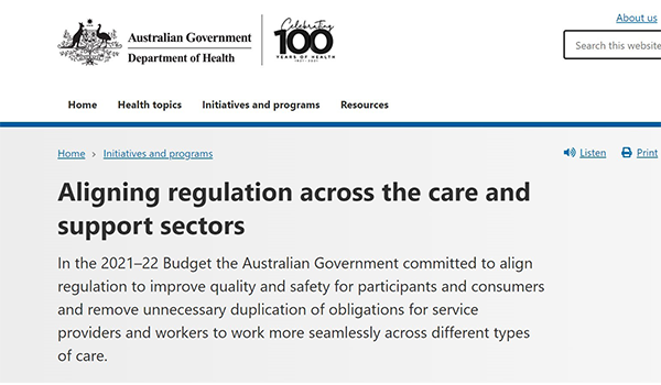 Have your say on aligning regulation across aged care, disability and veterans’ care sectors post image