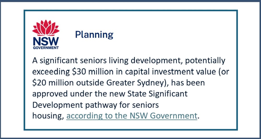 Since November 2021, just 485 new ILUs and 440 new beds have been ticked in NSW under new preferential laws. But green shoots are appearing post image