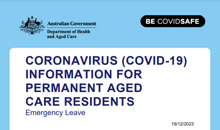 Emergency leave for aged care residents extended until 31 December 2024 post image