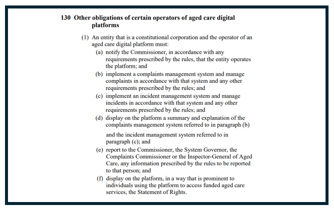 Online aged care platforms face tougher regulation: new Aged Care Act post image
