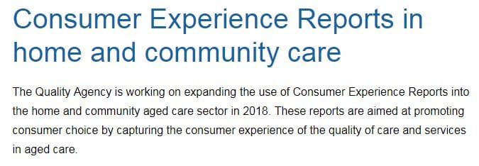 AACQA begins pilot for home care Consumer Experience Reports post image