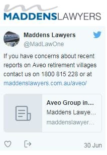 Law firm advertises class action against Aveo post image